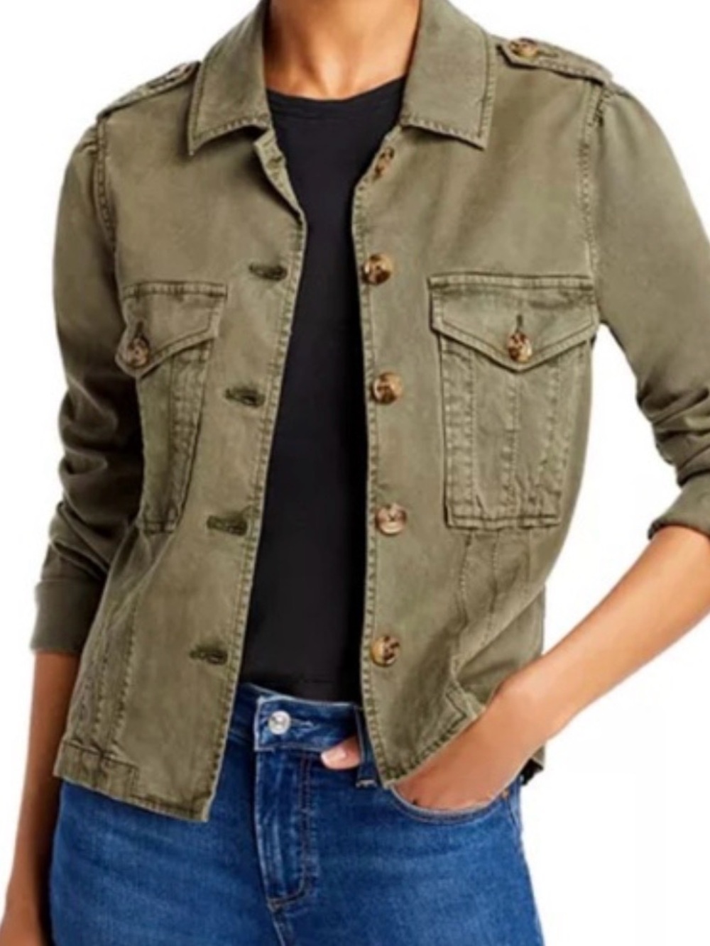 PAIGE Pacey Utility Jacket in Vintage Ivy Green –  Size L